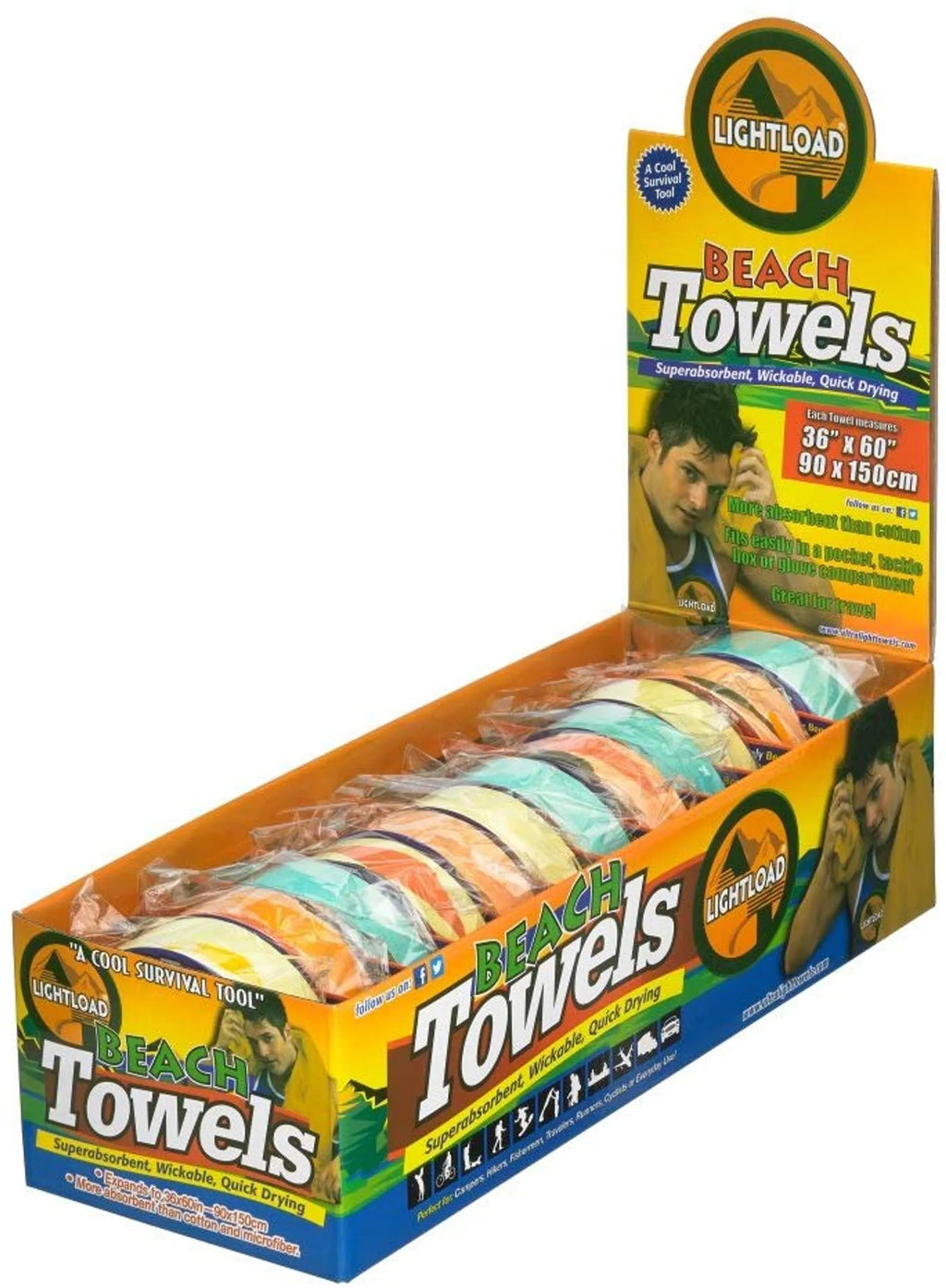 Lightload Compact Quick-Dry 12-Pack Towels for Camping & Travel