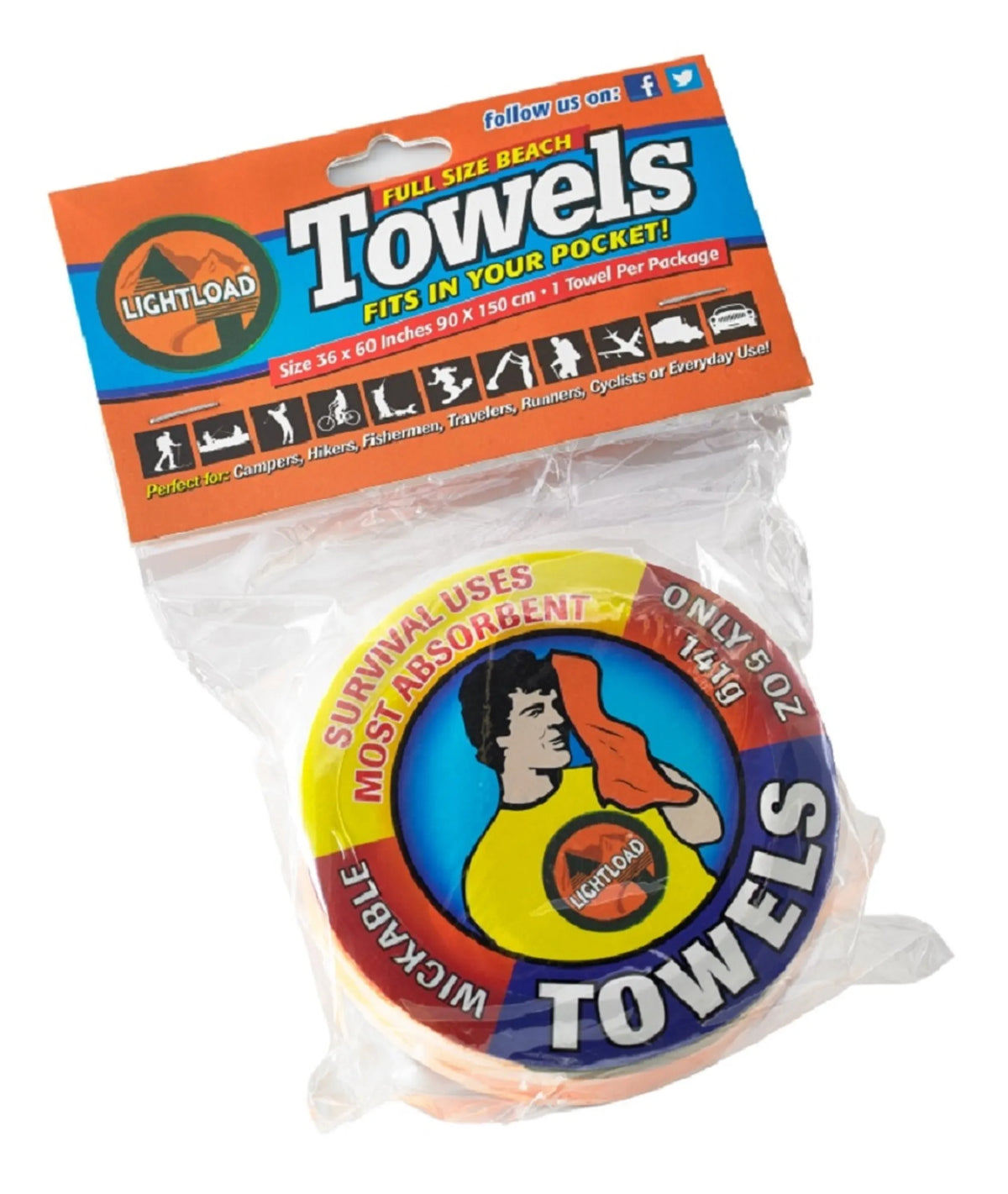 Lightload Compact Quick-Dry 12-Pack Towels for Camping & Travel